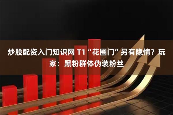 炒股配资入门知识网 T1“花圈门”另有隐情？玩家：黑粉群体伪装粉丝